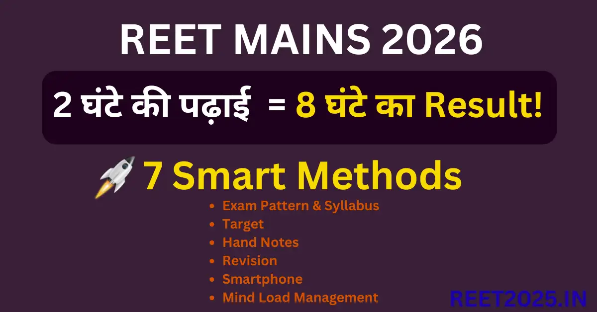 REET Mains 2025 Preparation