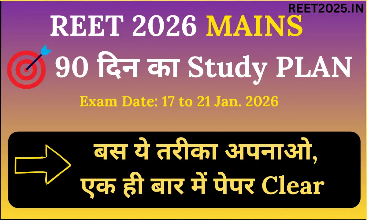 REET Mains Exam 2026 Preparation Plan