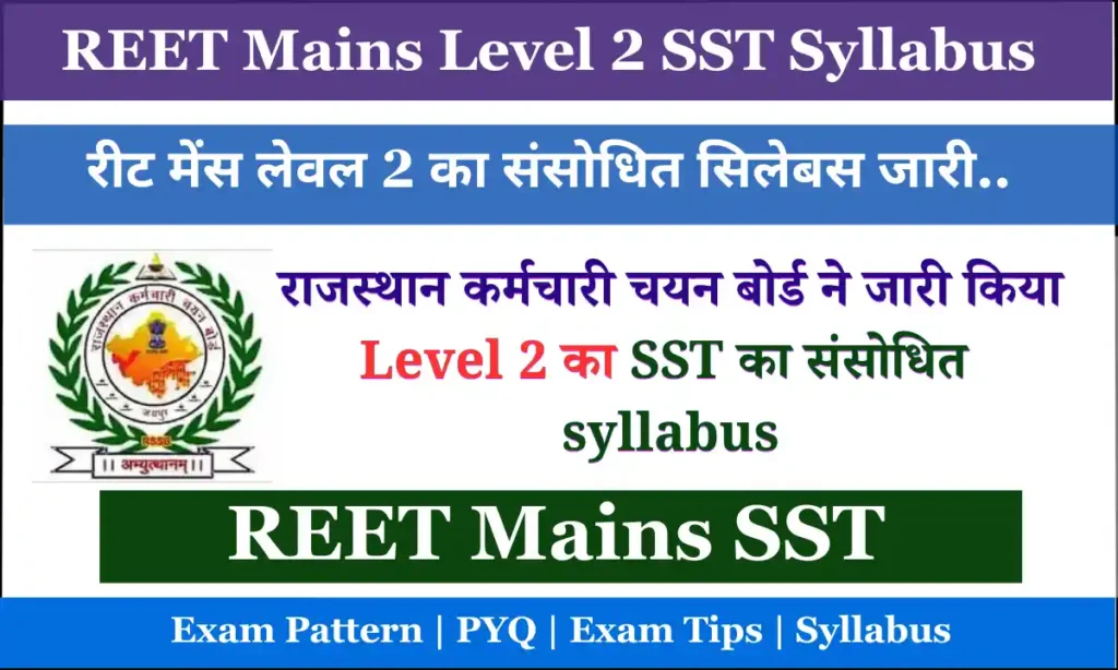REET Mains Level 2 SST 2025